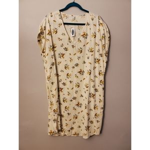 Cream floral sheath dress